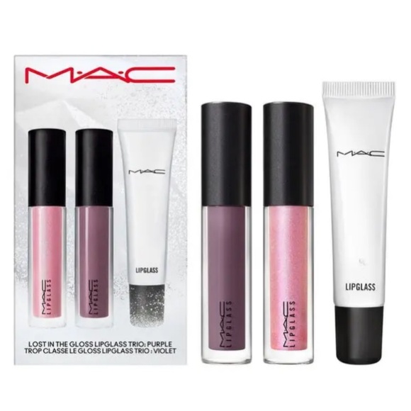 MAC Cosmetics Limited Edition Lost in The Gloss Lipglass Trio in Purple - Picture 1 of 14